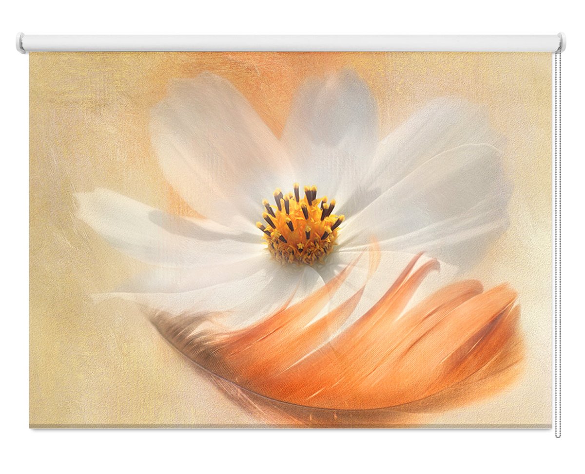 Light as a Feather Peach Flower Printed Picture Photo Roller Blind - 1X1610922 - Art Fever - Art Fever
