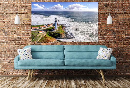 Lighthouse On Coastline Image Printed Image Printed Onto A Single Panel Canvas - SPC25 - Art Fever - Art Fever