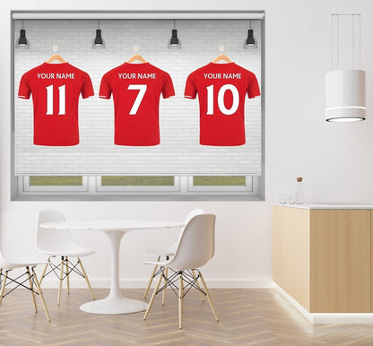 Liverpool Red Your Name Football Kit Printed Picture Photo Roller Blind - RB1292 - Art Fever - Art Fever