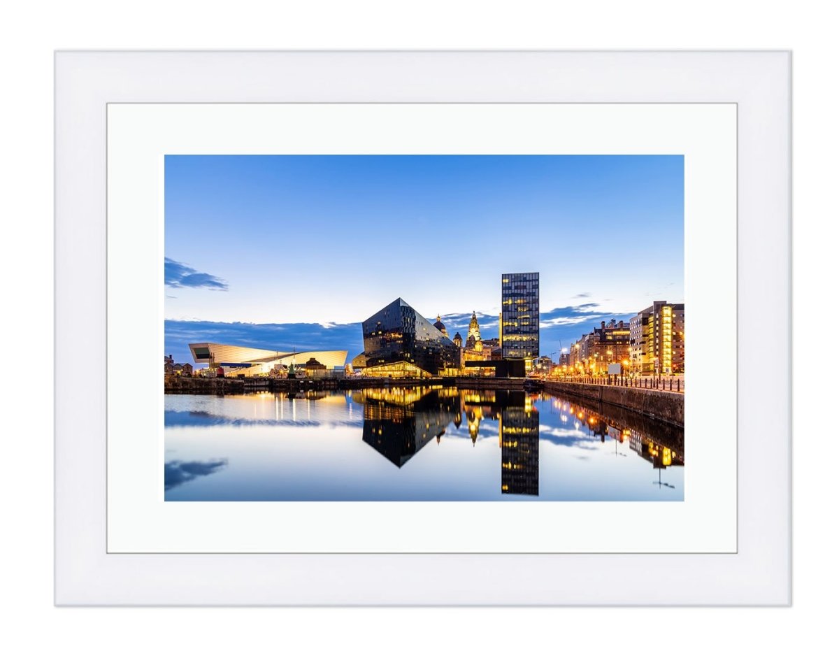 Liverpool Skyline At Pier Head And Alber Dock Framed Mounted Print Picture - FP44 - Art Fever - Art Fever