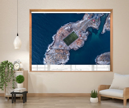 Lofoten Norway Football Pitch Printed Picture Photo Roller Blind - 1X1484864 - Art Fever - Art Fever