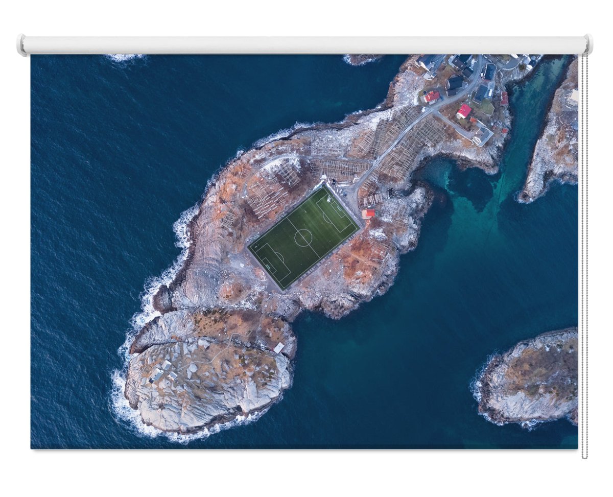 Lofoten Norway Football Pitch Printed Picture Photo Roller Blind - 1X1484864 - Art Fever - Art Fever