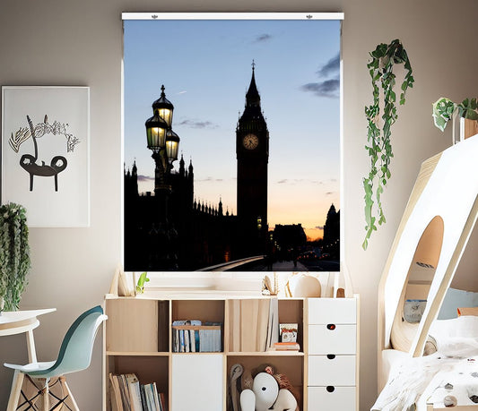 London Big Ben Sunset EasyBlock Printed Blackout Blind with Toggle attachment - EB36 - Art Fever - Art Fever