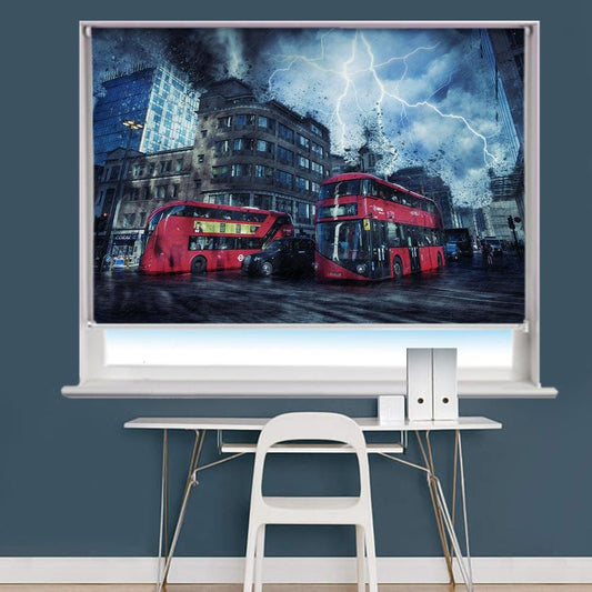 London Storm Scene Image Printed Roller Blind - RB850 - Art Fever - Art Fever