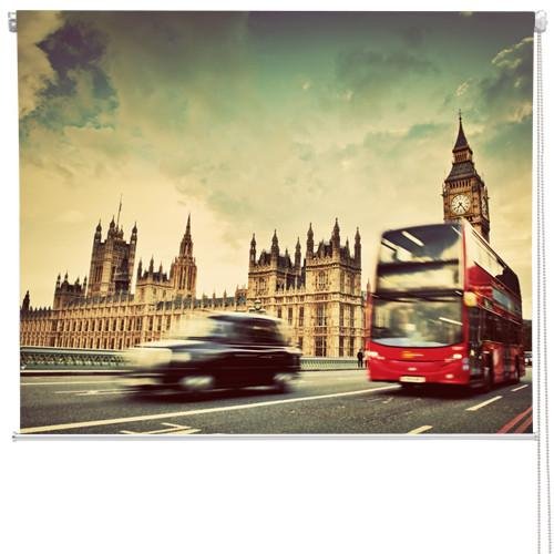 London taxi cab Printed Picture Photo Roller Blind - RB263 - Art Fever - Art Fever