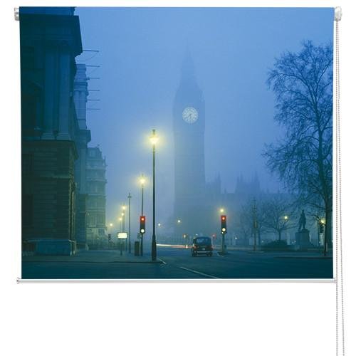 London's Big Ben in Fog Printed Picture Photo Roller Blind - RB82 - Art Fever - Art Fever