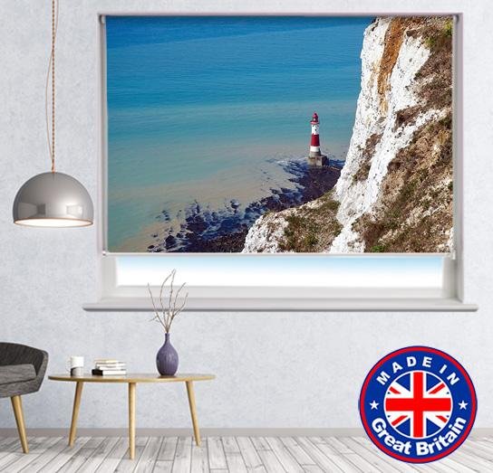 Lonely lighthouse by cliff Printed Picture Photo Roller Blind - RB661 - Art Fever - Art Fever