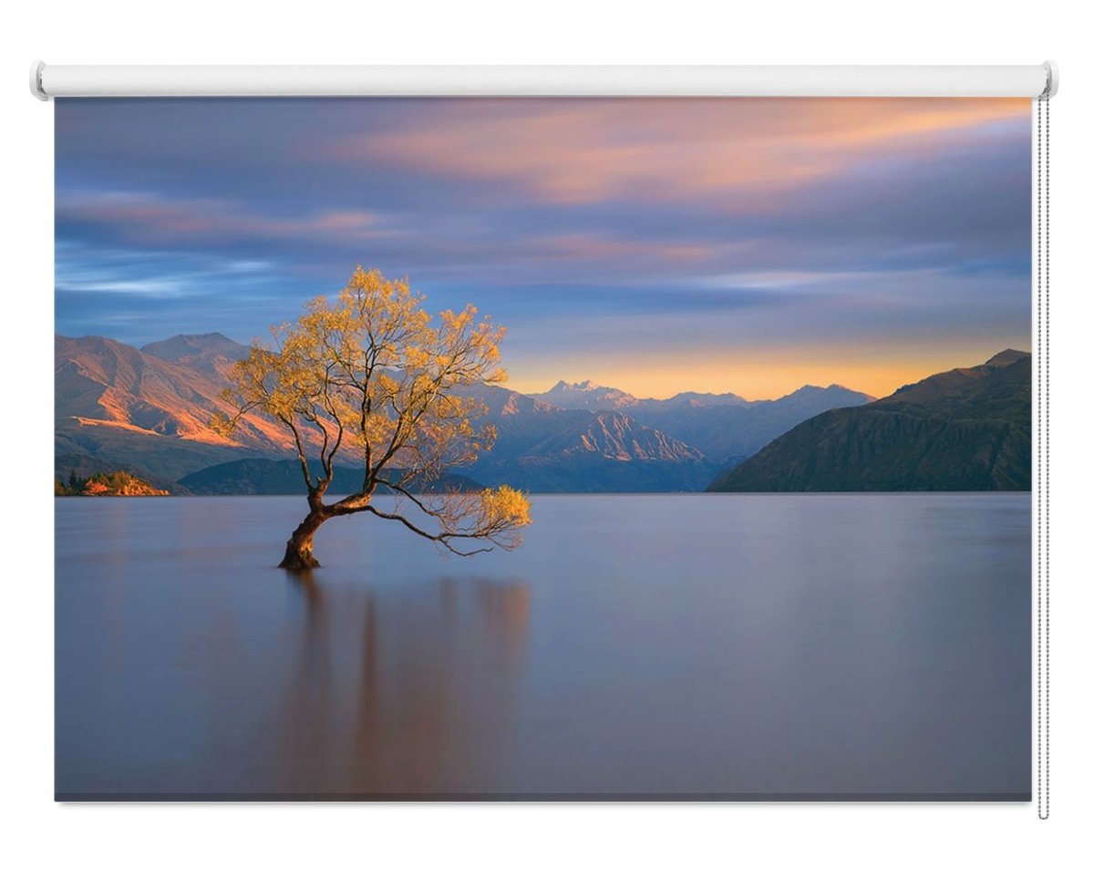 Lonely Tree Morning Glow Printed Picture Photo Roller Blind - 1X1173006 - Art Fever - Art Fever