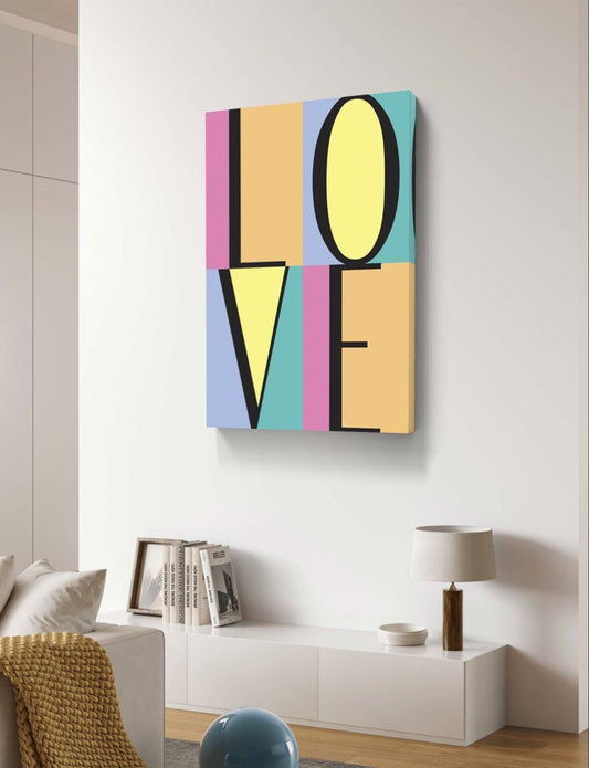 Love Blocks Quote Canvas Print Picture Wall Art - 1X2617145 - Art Fever - Art Fever