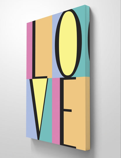 Love Blocks Quote Canvas Print Picture Wall Art - 1X2617145 - Art Fever - Art Fever