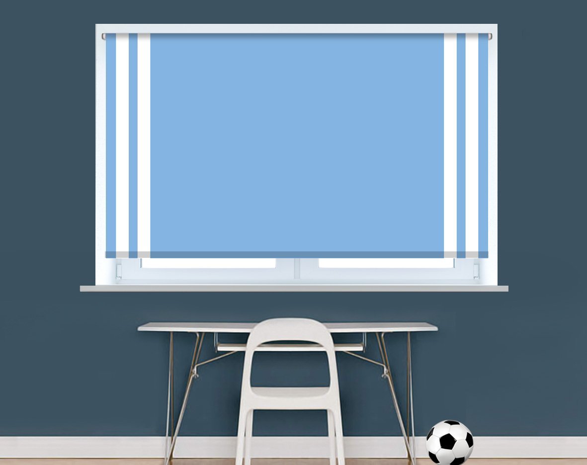 Manchester Blue Football Colours Image Printed Picture Photo Roller Blind - RB9410 - Art Fever - Art Fever