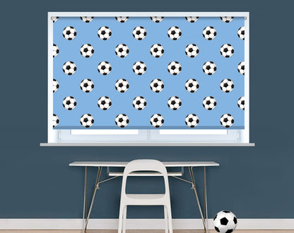 Manchester Blue Football Pattern Image Printed Picture Photo Roller Blind - RB942 - Art Fever - Art Fever
