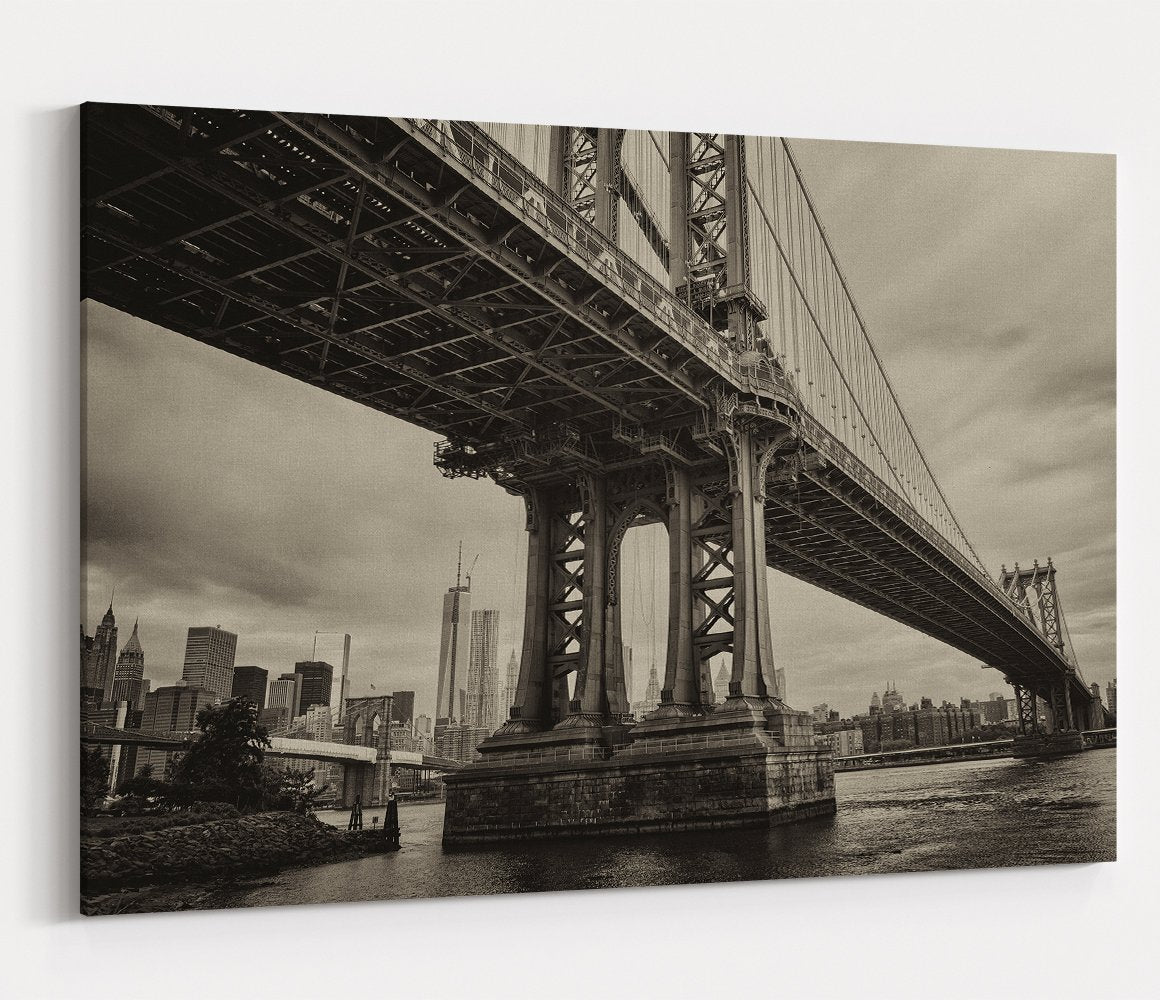 Manhattan Bridge, New York City Printed Canvas Print Picture - SPC172 - Art Fever - Art Fever