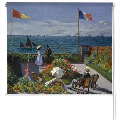 Monet Garden at Sainte-Adresse Art Printed Picture Photo Roller Blind - RB280 - Art Fever - Art Fever