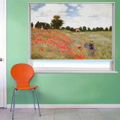 Monet Poppy Field Art Printed Picture Photo Roller Blind - RB278 - Art Fever - Art Fever