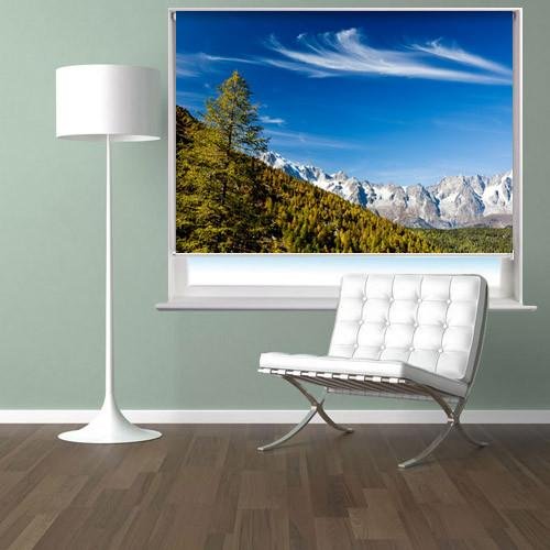 Mont Blanc landscape Printed Picture Photo Roller Blind - RB48 - Art Fever - Art Fever