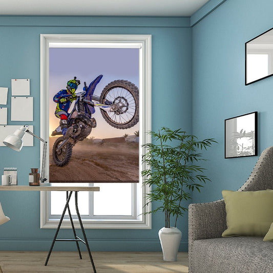 Motocross Jump Printed Picture Photo Roller Blind - 1X1708461 - Art Fever - Art Fever