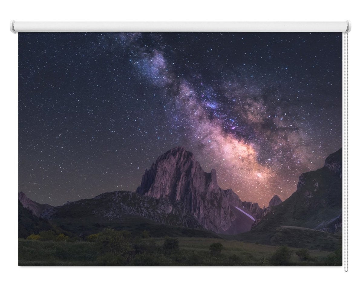 Mountain And Milky Way Printed Picture Photo Roller Blind- 1X1172696 - Art Fever - Art Fever