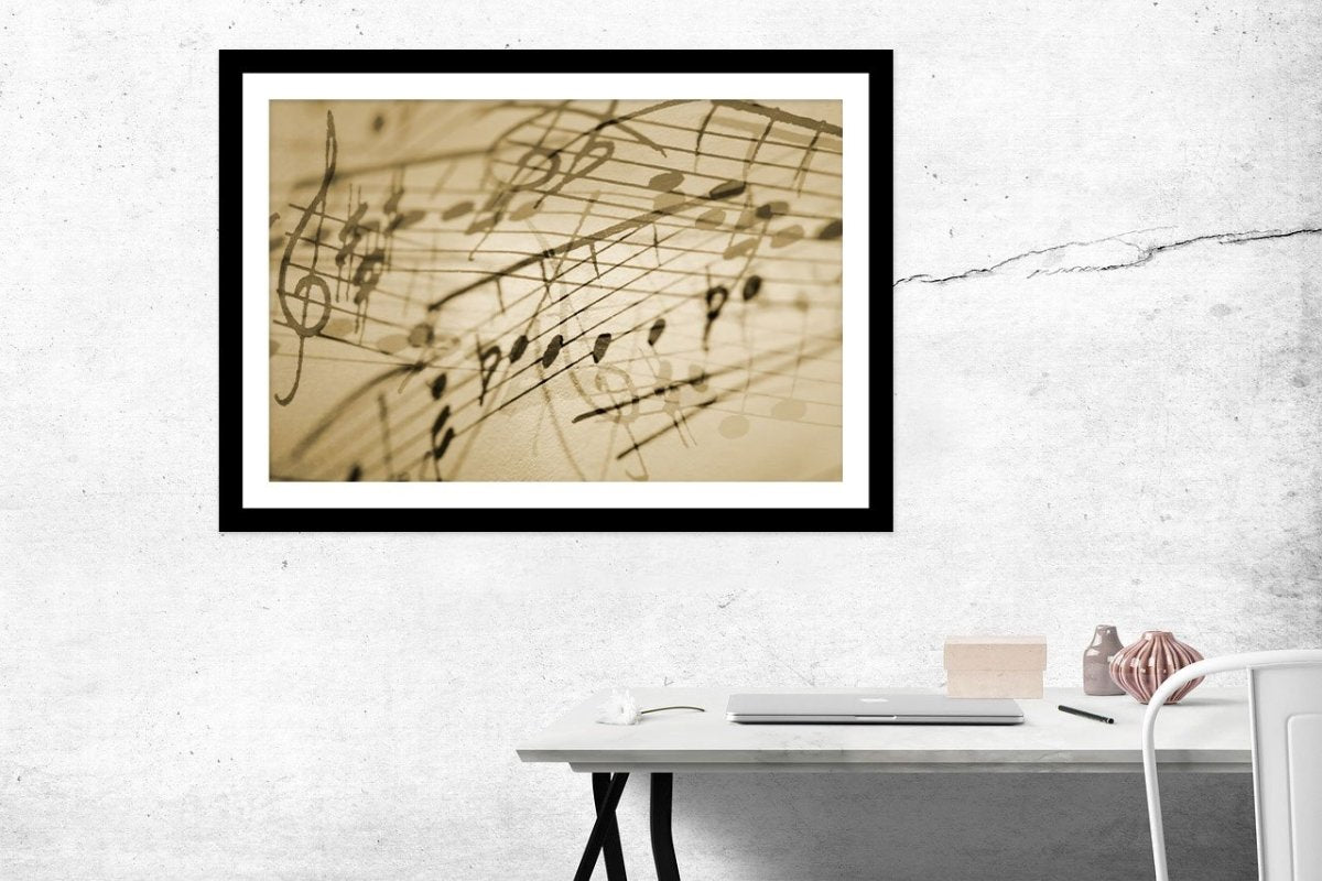 Music Notes Framed Mounted Print Picture - FP14 - Art Fever - Art Fever