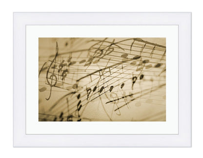 Music Notes Framed Mounted Print Picture - FP14 - Art Fever - Art Fever