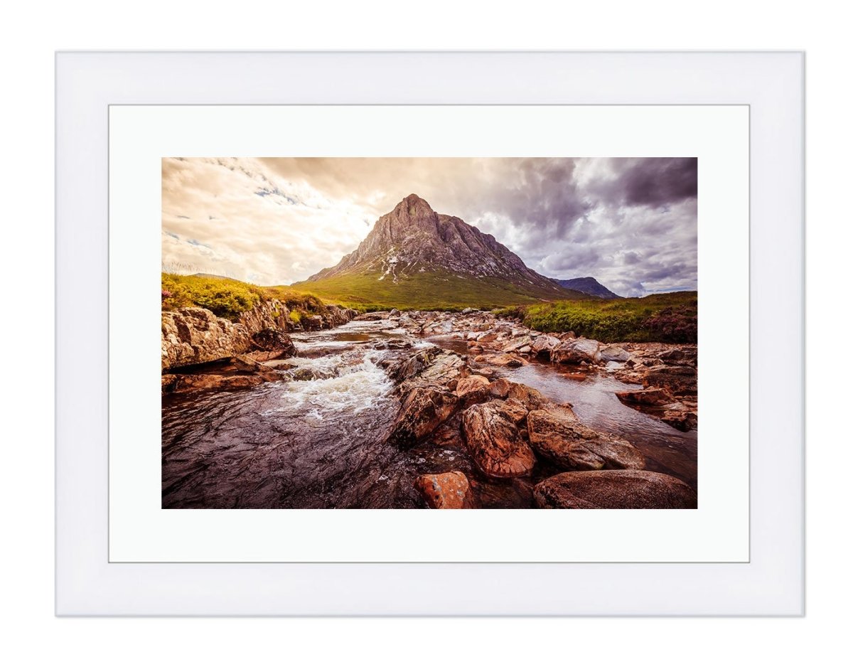 Mystic River Mountain Landscape Glen Coe Scotland Framed Mounted Print Picture - FP37 - Art Fever - Art Fever