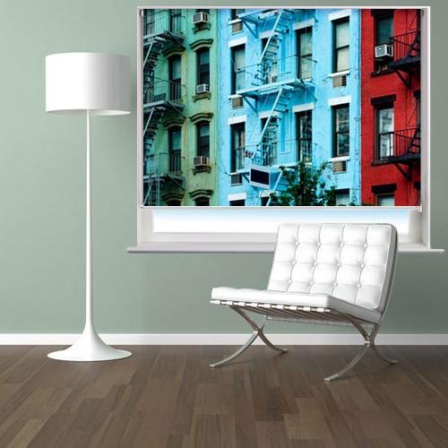 New York Apartments Printed Picture Photo Roller Blind - RB29 - Art Fever - Art Fever