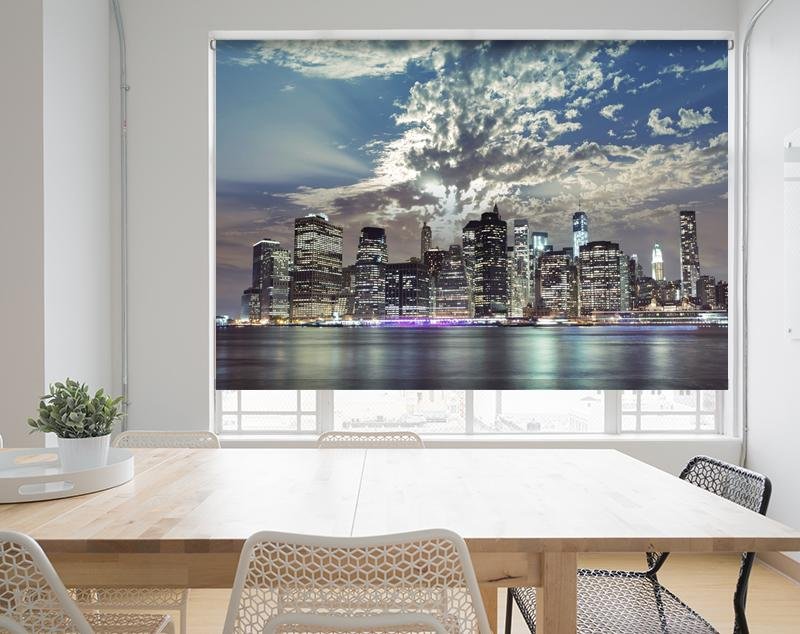 New York City Skyline over the River Hudson Printed Picture Photo Roller Blind - RB687 - Art Fever - Art Fever