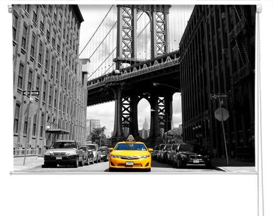 New York Taxi Brooklyn Bridge Printed Picture Photo Roller Blind - RB349 - Art Fever - Art Fever