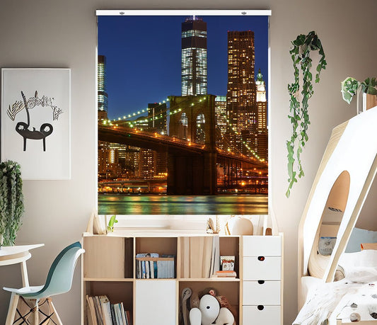 New York Twin Towers EasyBlock Printed Cordless Blackout Blind with Toggle attachment - EB38 - Art Fever - Art Fever