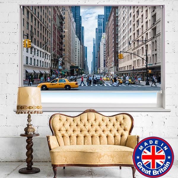 New York Yellow Taxis Printed Picture Photo Roller Blind - RB544 - Art Fever - Art Fever