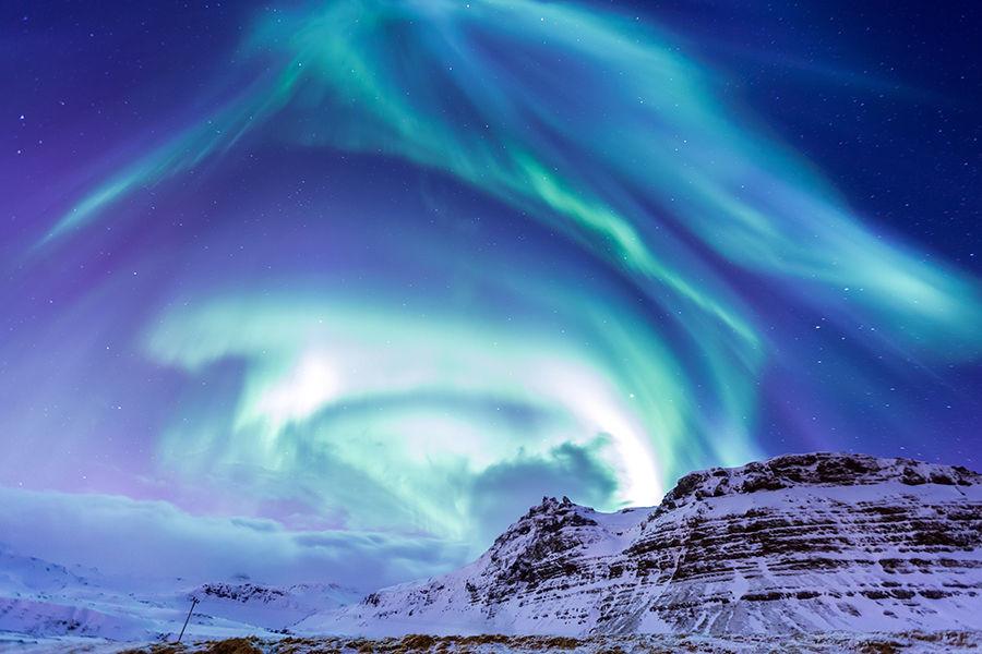 Northern Lights Aurora Iceland Printed Picture Photo Roller Blind - RB510 - Art Fever - Art Fever