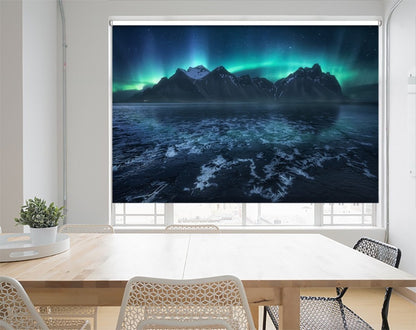 Northern Lights over Frozen Lake Printed Picture Photo Roller Blind- 1X1286744 - Art Fever - Art Fever