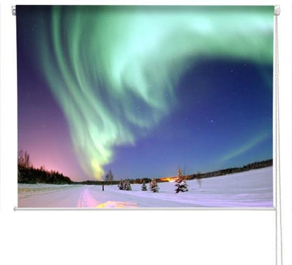 Northern Lights Over North Pole Printed Picture Photo Roller Blind - RB298 - Art Fever - Art Fever
