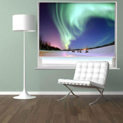 Northern Lights Over North Pole Printed Picture Photo Roller Blind - RB298 - Art Fever - Art Fever