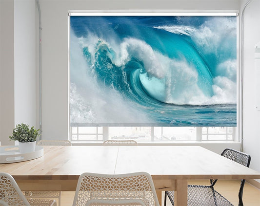 Ocean Waves Surf Printed Picture Photo Roller Blind - 1X42569 - Art Fever - Art Fever