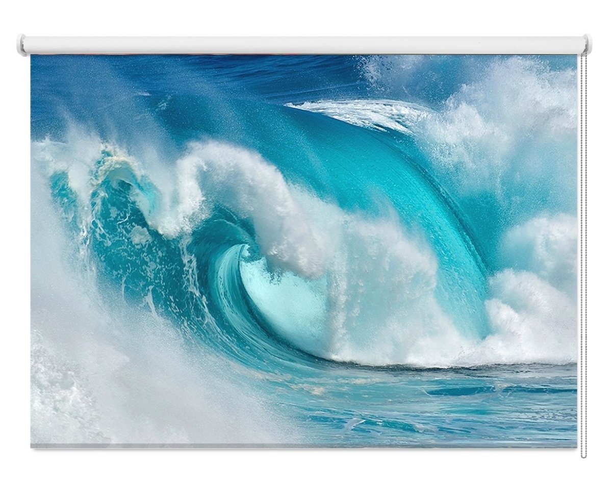 Ocean Waves Surf Printed Picture Photo Roller Blind - 1X42569 - Art Fever - Art Fever