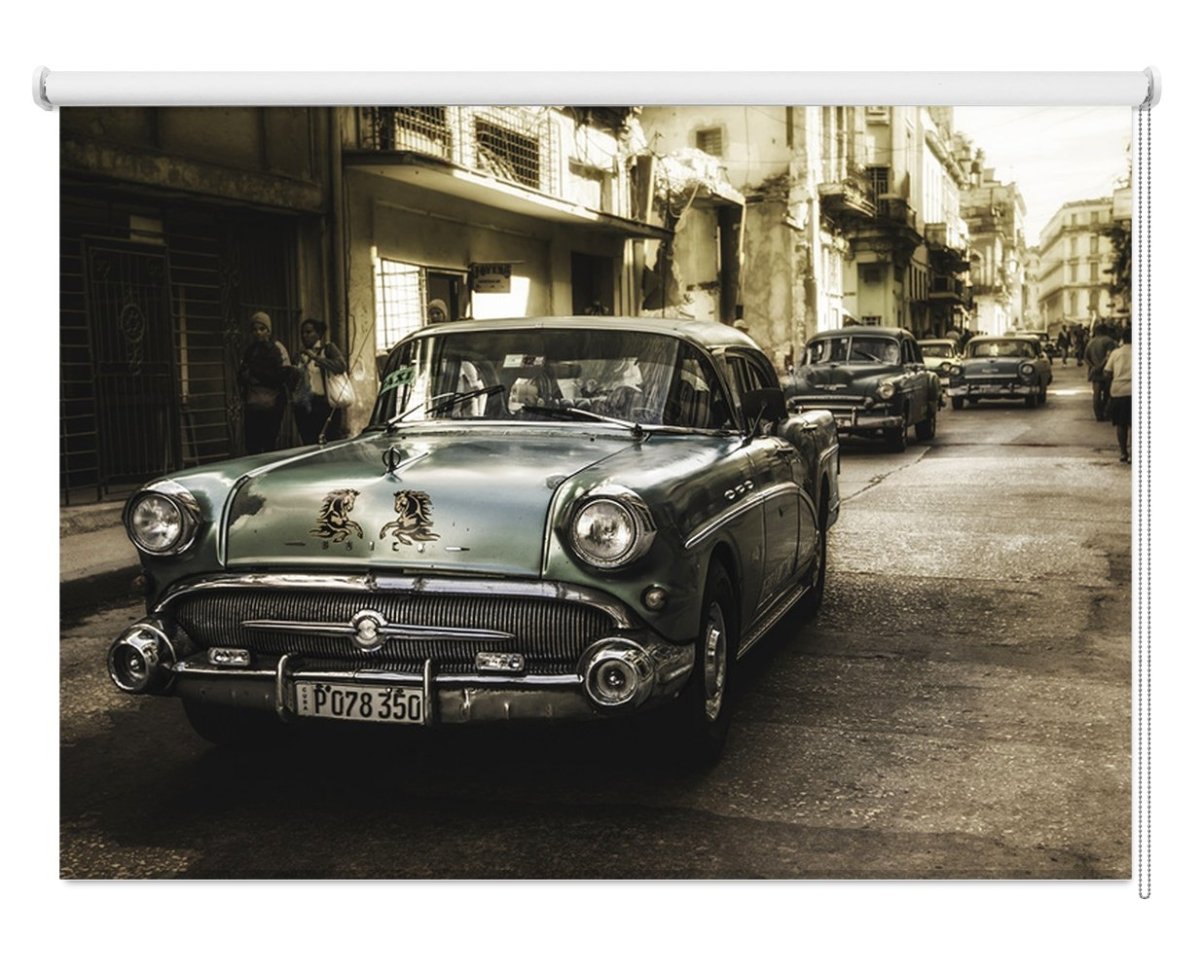 Old Havana Street Printed Picture Photo Roller Blind- 1X957286 - Art Fever - Art Fever