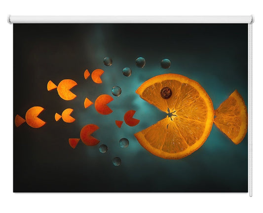 Orange Fish Printed Picture Photo Roller Blind - 1X958438 - Art Fever - Art Fever