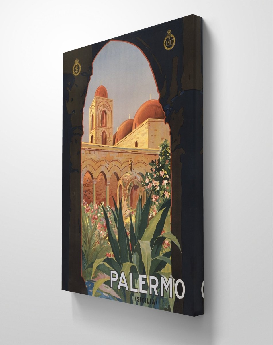 Palermo (Sicilia) Vintage Travel Poster Canvas Print Picture Wall Art - 1X2565619 - Art Fever - Art Fever