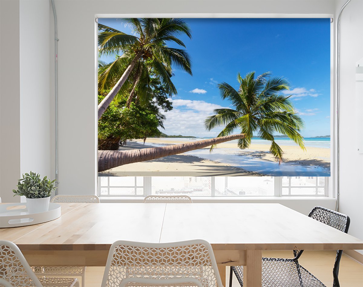Palm Tree Beach Tropical Printed Photo Picture Roller Blind - RB328 - Art Fever - Art Fever