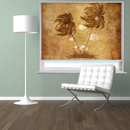 Palm tree tropical vintage effect Printed Picture Photo Roller Blind - RB169 - Art Fever - Art Fever