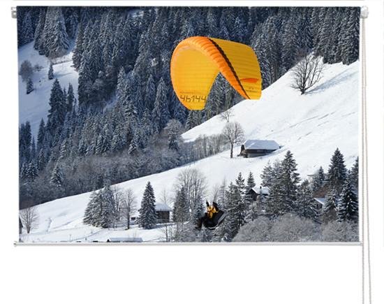 Para-glider Over The Alps Printed Picture Photo Roller Blind - RB326 - Art Fever - Art Fever