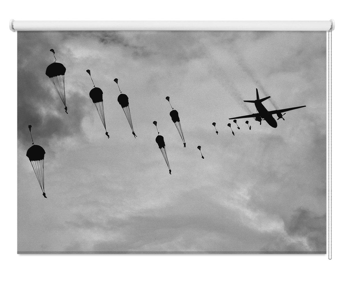 Paratroopers Skydiving Printed Picture Photo Roller Blind - 1X40652 - Art Fever - Art Fever
