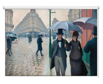 Paris Street Rainy Day by Gustave Caillebotte Printed Photo Roller Blind - RB1238 - Art Fever - Art Fever