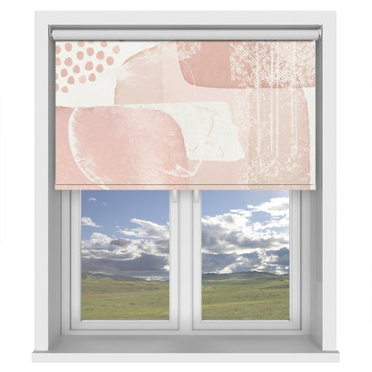 Pastel Peach Pink Abstract Brush Strokes Printed Picture Photo Roller Blind - 1X2495173 - Art Fever - Art Fever