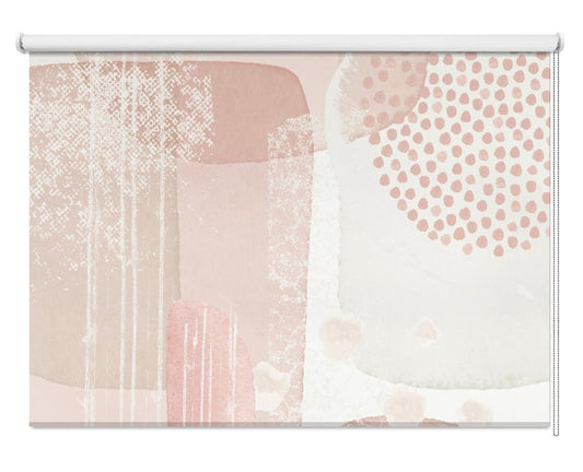 Pastel Pink Abstract Strokes Printed Picture Photo Roller Blind - 1X2495173 - Pictufy - Art Fever