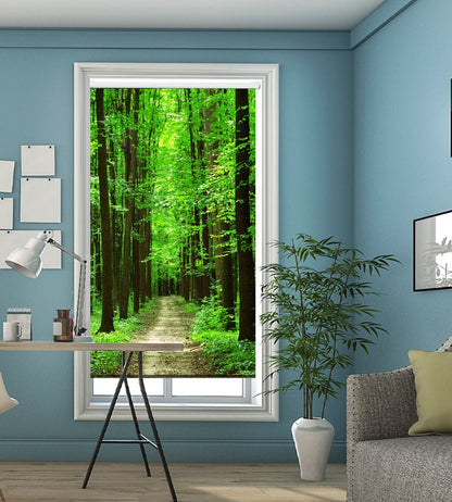 Path through the green forest Printed Picture Photo Roller Blind - RB669 - Art Fever - Art Fever