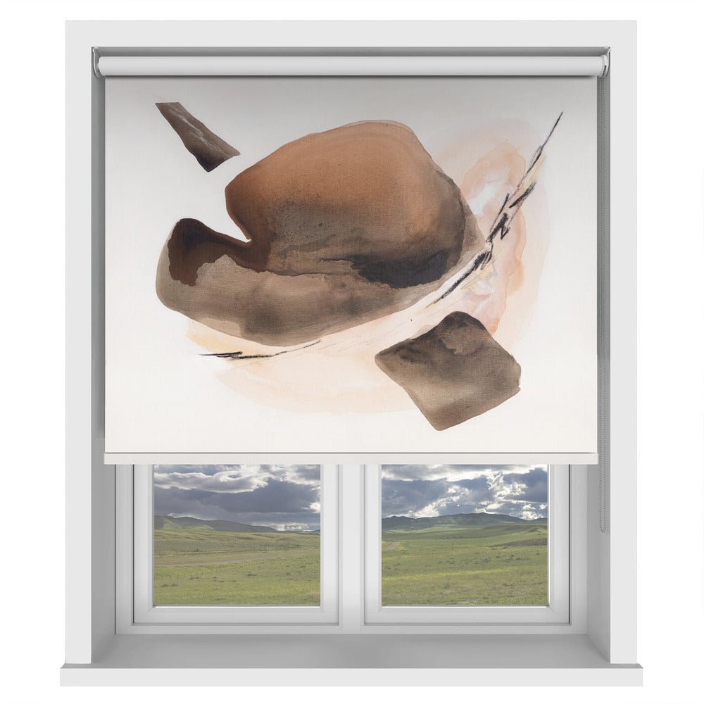 Peach Abstract Brush Strokes Printed Picture Photo Roller Blind - 1X2654282 - Pictufy - Art Fever