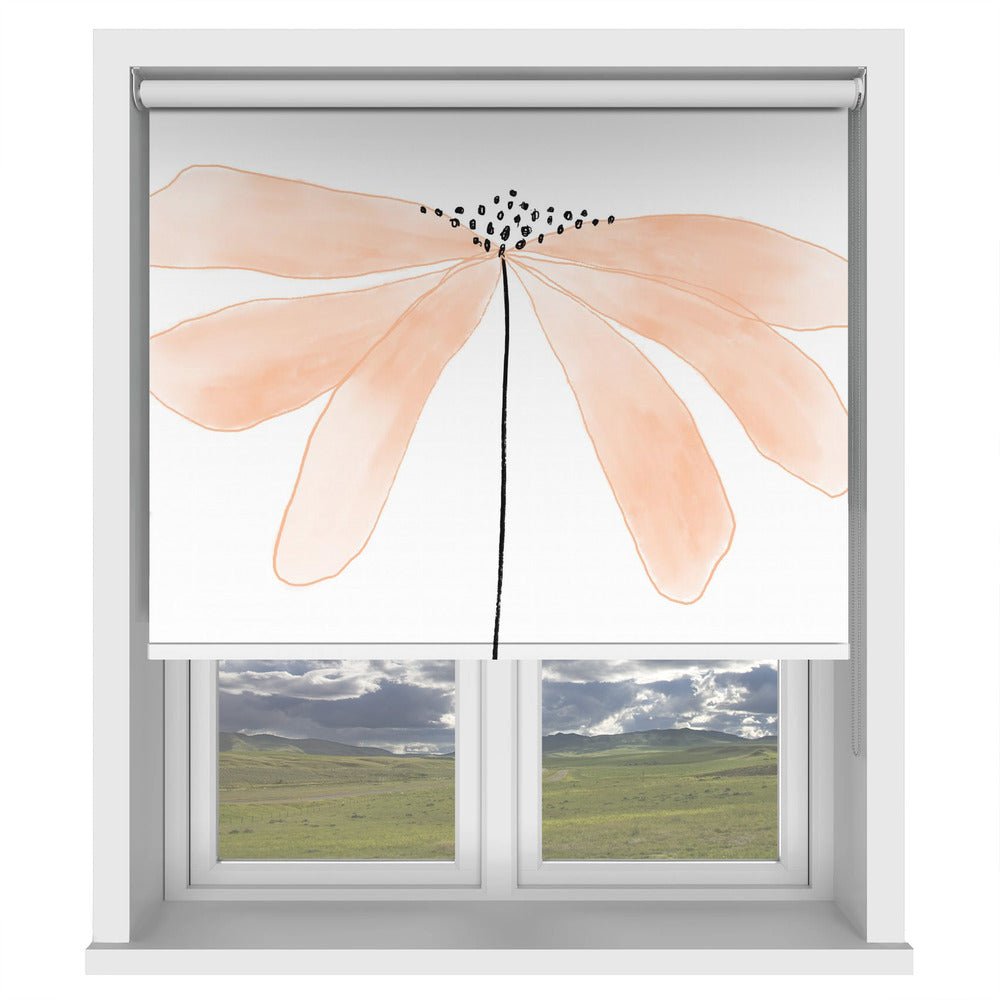 Peach Flower Printed Picture Photo Roller Blind - 1X2676958 - Pictufy - Art Fever