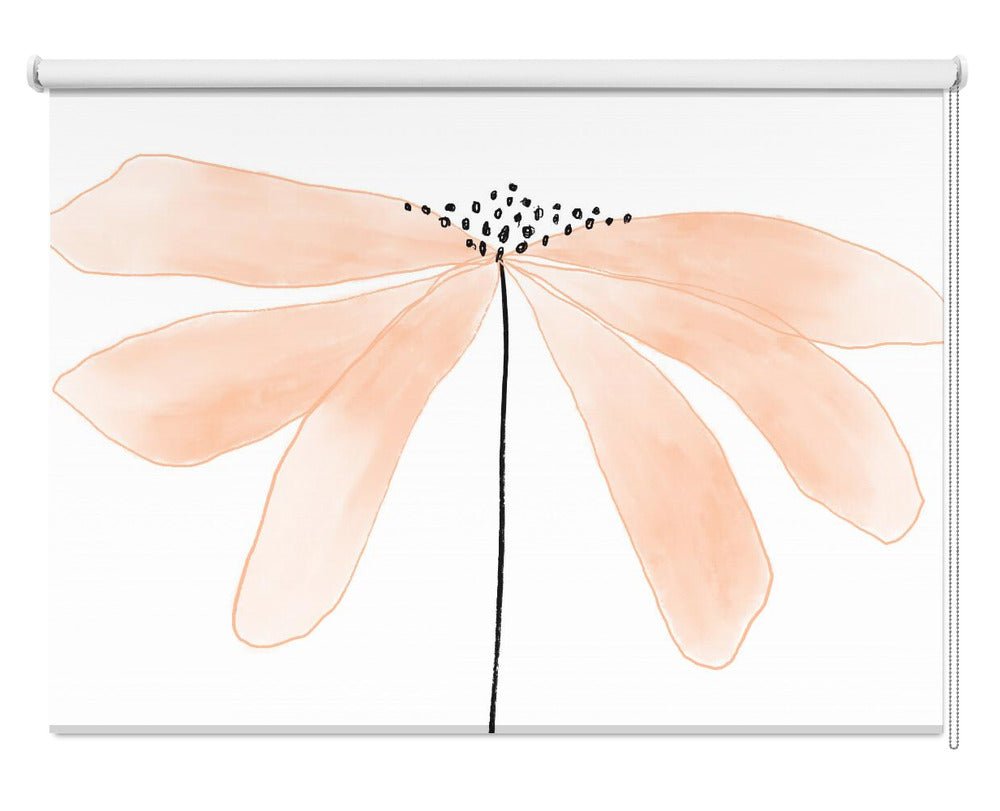 Peach Flower Printed Picture Photo Roller Blind - 1X2676958 - Pictufy - Art Fever